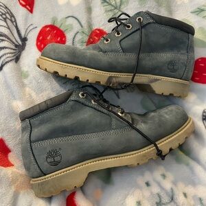 Men’s Blue Leather Timberland Booties